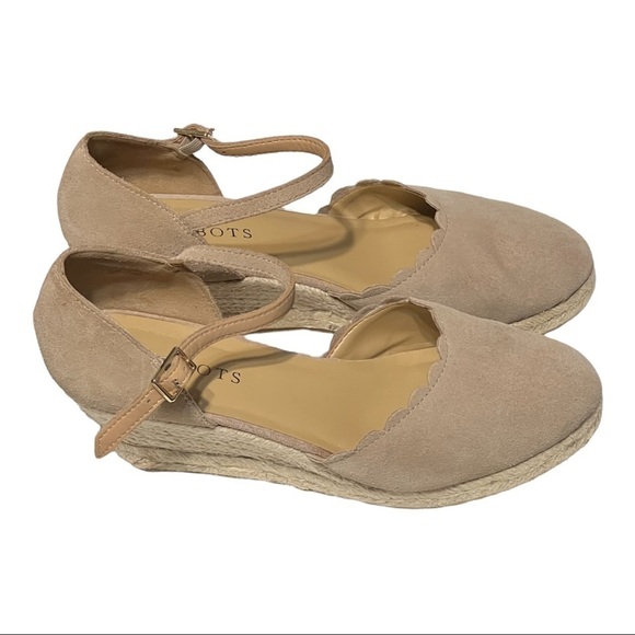 Talbots Lyndsey Espadrille Wedge 7M Tan Jute Heel Neutral Summer Comfort Shoe - Picture 6 of 9